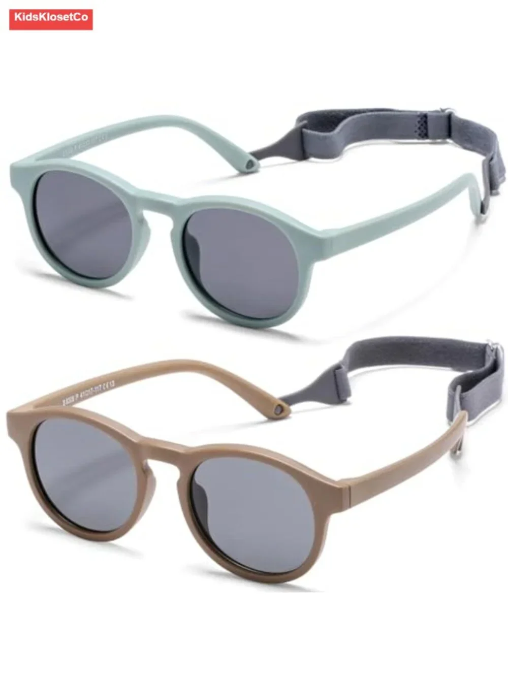 Polarized Baby Sunglasses Flexible TPEE Frame Strap UV400